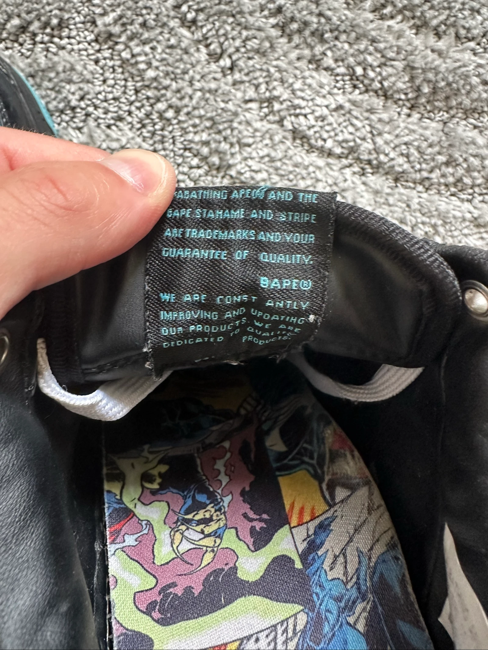 Bape | Bape x Marvel Preto & Azul | Tamanho 40 – photo 9